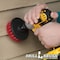 Drill Brush Power Scrubber By Useful Products 4 in W 4 in L Brush, Red 4in-Lim-Red-Short-QC - alternate 2
